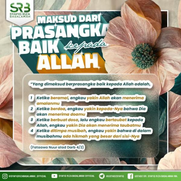 Apa Maksud Dari Prasangka Baik Kepada Allah