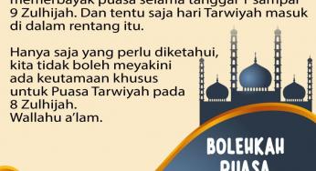HUKUM PUASA TARWIYAH 8 ZULHIJAH