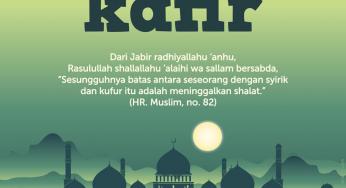 MENINGGALKAN SHALAT ITU KAFIR