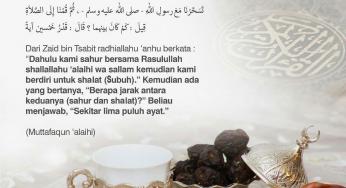 ANJURAN MENGAKHIRKAN MAKAN SAHUR