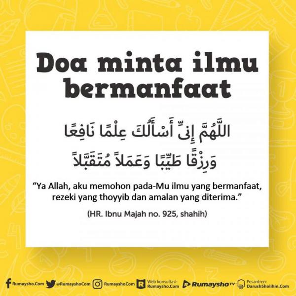 Doa Mohon Ilmu Yang Bermanfaat - Homecare24