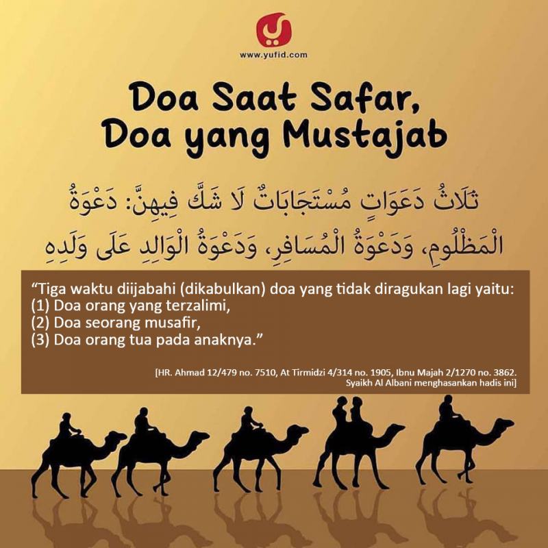 Doa Saat Safar, Doa Yang Mustajab