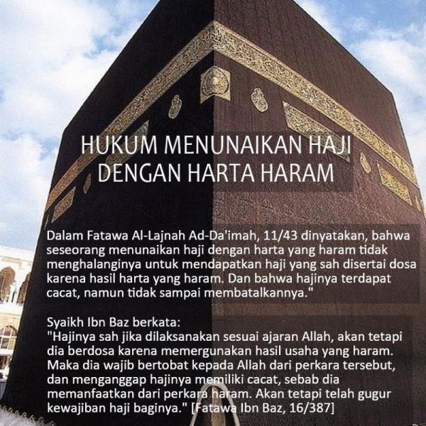 Bolehkah Berangkat Haji Pakai Harta Uang Haram Riba Archives Nasihat