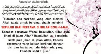 KEUTAMAAN AMAL SALEH DI SEPULUH HARI PERTAMA DZULHIJJAH