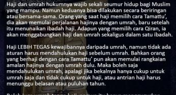 APAKAH UMRAH GUGURKAN KEWAJIBAN HAJI?