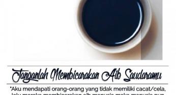 JANGAN MEMBICARAKAN AIB SAUDARAMU