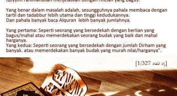 BACA ALQURAN DENGAN TADABBUR DAN BERKALI-KALI KHATAM TANPA TADABBUR, MANA YANG LEBIH UTAMA??