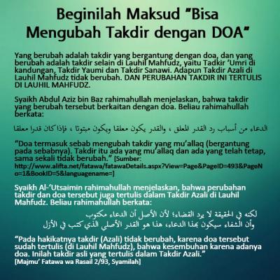 BEGINILAH MAKSUD “BISA MENGUBAH TAKDIR DENGAN DOA” - Nasihat Sahabat