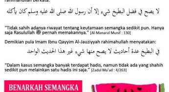 BENARKAH SEMANGKA ADALAH BUAH KESUKAAN NABI?