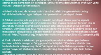 BOLEHKAH BEROBAT DENGAN EKSTRAK CACING?