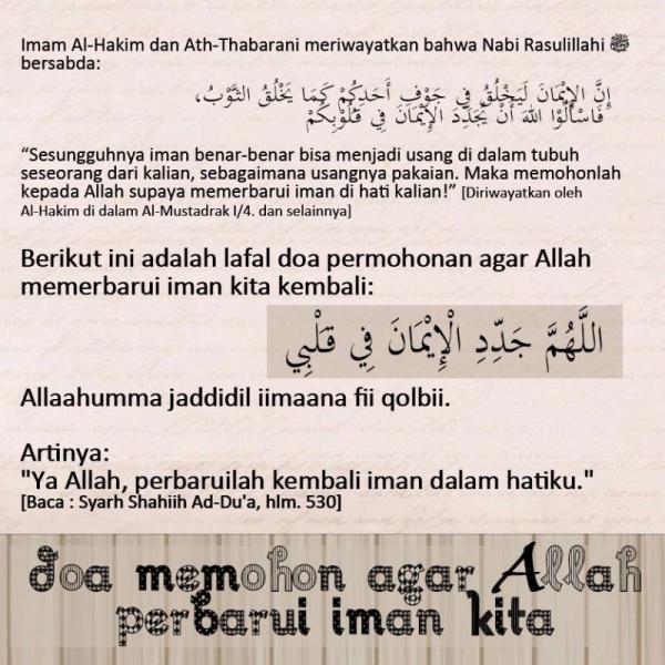 Doa Memohon Agar Allah Perbarui Iman Kita Nasihat Sahabat