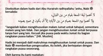 HUKUM PUASA QADHA DI HARI JUMAT