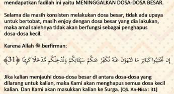 SYARAT TERHAPUSNYA DOSA KECIL DENGAN AMAL SALEH