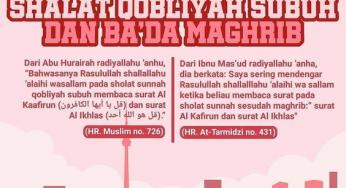 DUA SURAT PENDEK INI DIBACA KETIKA SALAT QABLIYAH SUBUH DAN BAKDIYAH MAGHRIB