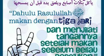 MAKAN DENGAN TIGA JARI, SUNNAH YANG TERLUPAKAN