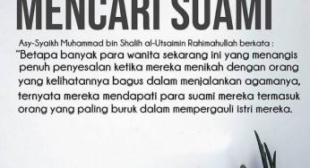 BERHATI-HATILAH DALAM MENCARI SUAMI