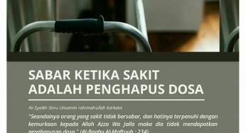 SABAR KETIKA SAKIT MENGHAPUSKAN DOSA