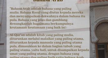 SALAHKAH MEMBIASAKAN DIRI BERBAHASA ARAB?