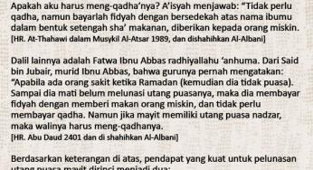 CARA MEMBAYAR UTANG PUASA MAYIT