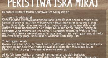 MUTIARA FAIDAH PERISTIWA ISRA MIRAJ