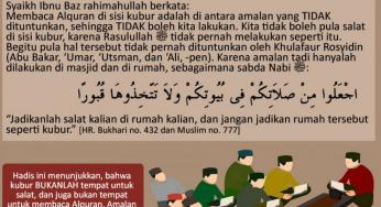 BOLEHKAH MEMBACA ALQURAN DI SISI KUBUR?