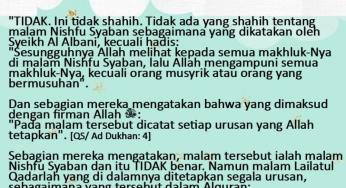 HUKUM MENGKHUSUSKAN UNTUK BERPUASA DAN MELAKUKAN QIYAMUL LAIL DI PERTENGAHAN SYABAN (15 SYABAN)