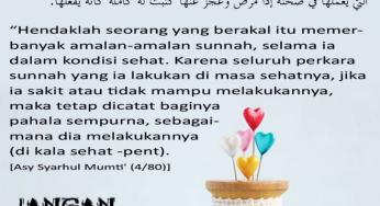 JANGAN REMEHKAN AMALAN SUNNAH