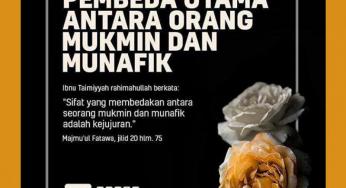 PEMBEDA UTAMA ANTARA ORANG MUKMIN DAN MUNAFIK