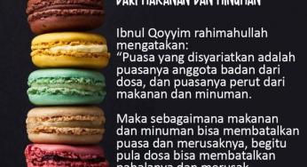 PUASA YANG DISYARIATKAN BUKAN HANYA SEKADAR MENAHAN DIRI DARI MAKANAN DAN MINUMAN