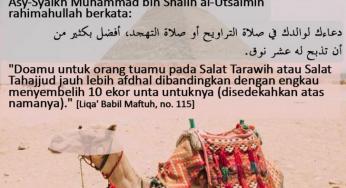 APA YANG LEBIH BAIK DARI SEDEKAH SEPULUH UNTA ATAS NAMA ORANG TUA?