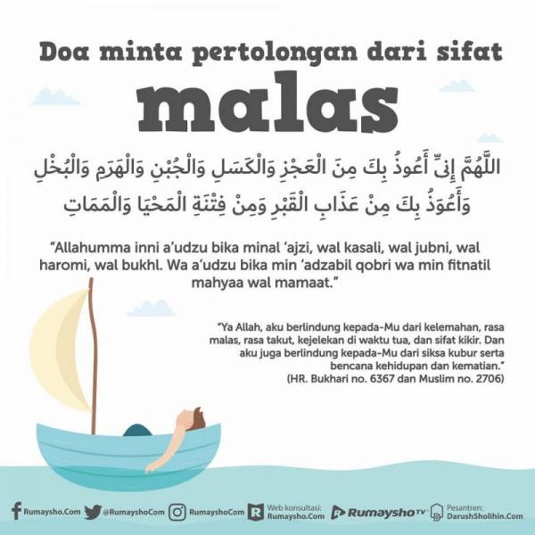 Doa Memohon Perlindungan Dari Sifat Malas Nasihat Sahabat