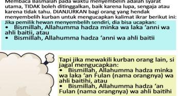 DOA APA YANG DIBACA KETIKA MENYEMBELIH KURBAN?