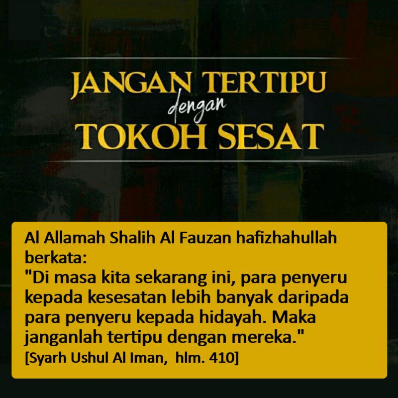 JANGAN TERTIPU DENGAN TOKOH SESAT