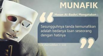 DI ANTARA TANDA MUNAFIK: BEDA LAHIRIYAH DAN BATIN