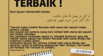 INILAH SEPULUH HARI TERBAIK DI DUNIA