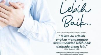 TIDAK MENGANGGAP DIRI LEBIH BAIK DARI ORANG LAIN