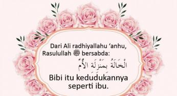 BESARNYA KEDUDUKAN BIBI (SAUDARA IBU) DALAM ISLAM