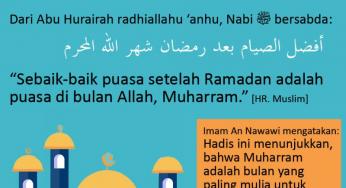 MUHARRAM ADALAH BULAN PALING MULIA UNTUK MELAKSANAKAN PUASA SUNNAH