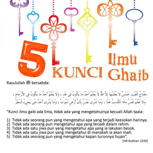 LIMA KUNCI ILMU GAIB HANYA ALLAH YANG TAHU