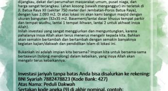 PEMBEBASAN LAHAN DAN PEMBANGUNAN MASJID JANNATUL FIRDAUS MAKASSAR