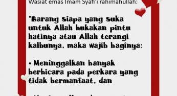 TINGGALKAN MAKSIAT, SEMOGA ALLAH TERANGI KALBUMU