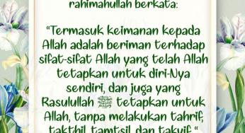 HAL-HAL TERLARANG DALAM MEMAHAMI DAN MEYAKINI NAMA DAN SIFAT ALLAH