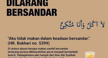 DIMAKRUHKAN MAKAN SAMBIL BERSANDAR