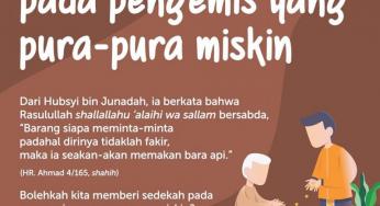 BOLEHKAH MEMBERIKAN SEDEKAH PADA PENGEMIS YANG PURA-PURA MISKIN