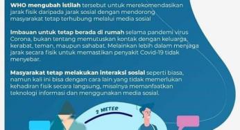 ALASAN WHO UBAH SOCIAL DISTANCING MENJADI PHYSICAL DISTANCING