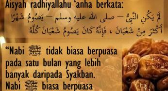 MARI KITA PERBANYAK PUASA DI BULAN SYAKBAN