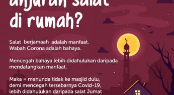 MASIH RAGU TERHADAP ANJURAN SALAT DI RUMAH?