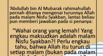 TURUNNYA ALLAH PADA MALAM NISFU SYAKBAN
