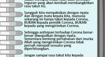 CORONA DAN RASA TAKUT