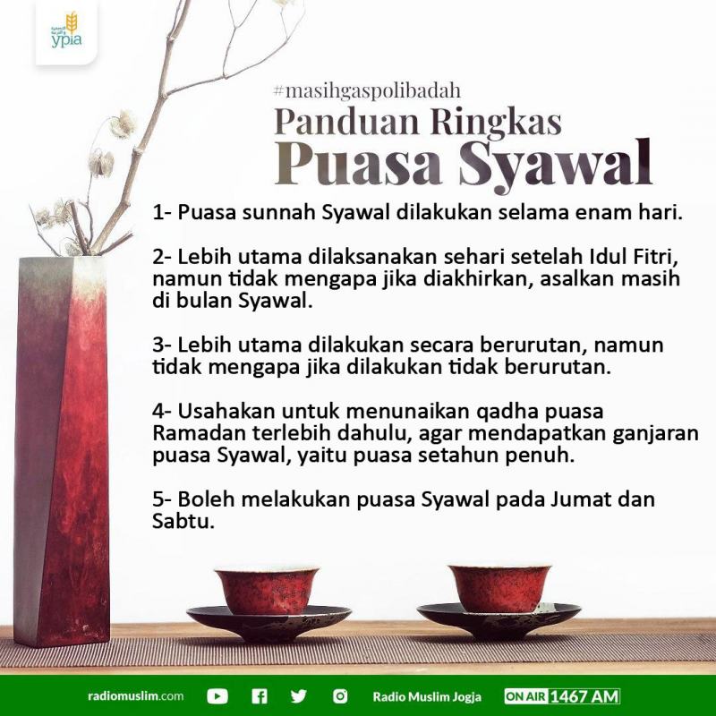 PANDUAN RINGKAS PUASA SYAWAL